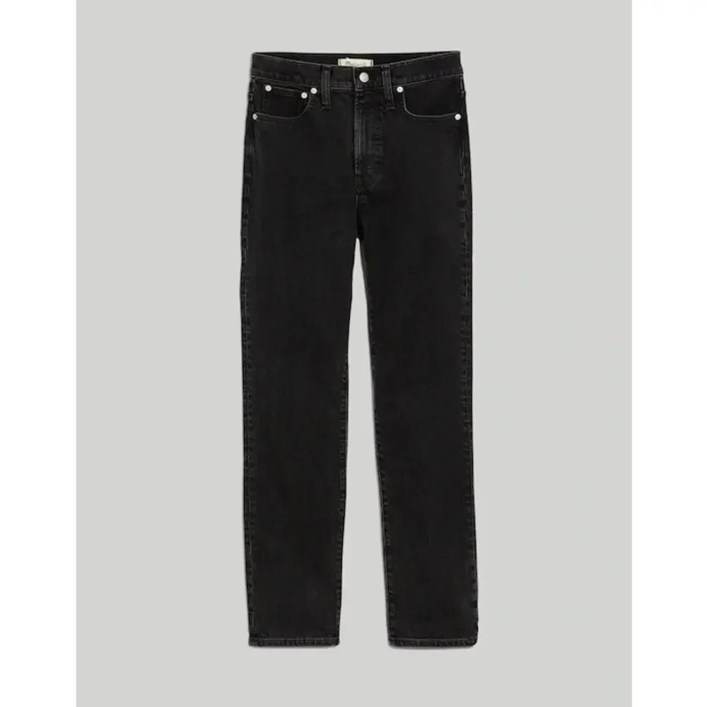 Madewell Perfect Vintage High Rise Tapered 90s Lunar Black Denim Jeans Size 26 - Picture 4 of 14